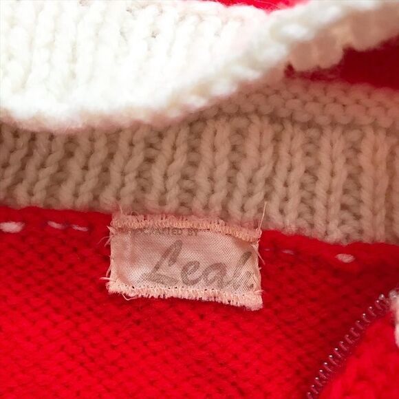 Vintage Leah hooded knit half zip sweater EUC fits like 18-24 months - Picture 5 of 6